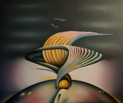 Timing Space - peinture à l'huile originale sur toile