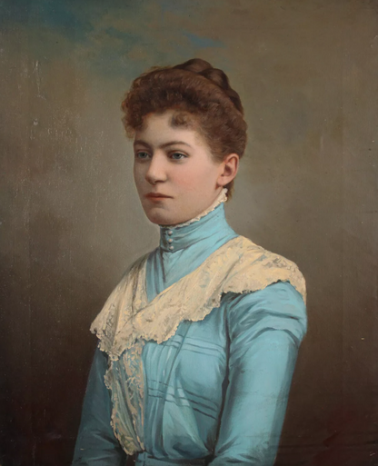 Portrait d'une jeune belle femme 19ème