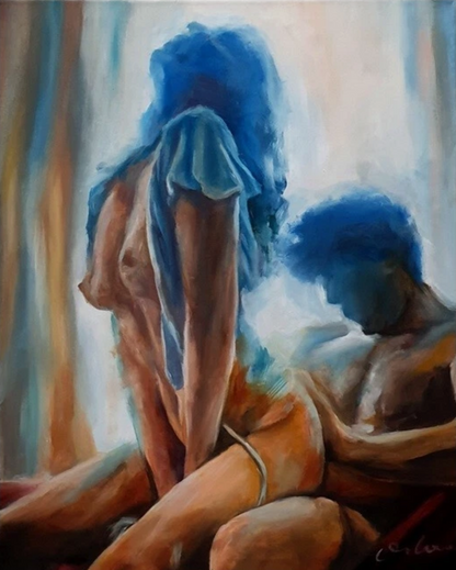 Art érotique femme nue art mural couple nu peinture huile impressionnisme intime