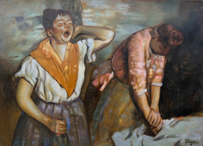 art-decoration-tableau-peinture-huile-toile-l'oeuvre du lundi-d'après Degas