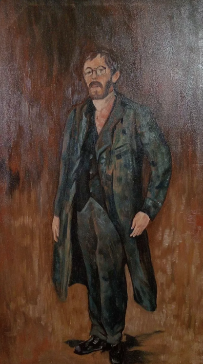 art-moderne-autoportrait-inspirée de munch-peinture-huile-toile-cadre