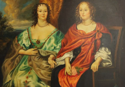 Copie tableau "Portrait d'Anna Dalkeith et Anna Kirk" par Van Dyck