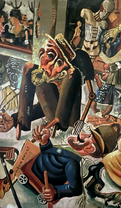 art-decoration-tableau-peinture-huile-toile-scene-personnages-d'après Otto Dix
