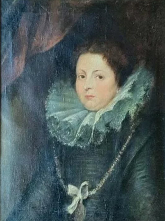 Portrait Peinture à l'huile dame Noble rousse