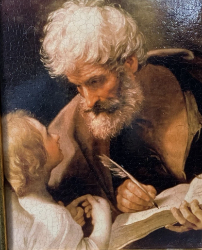 Peinture à l'huile Saint-Matthieu- et-l'Ange- Guido-Reni-Oil -Peinture art ange