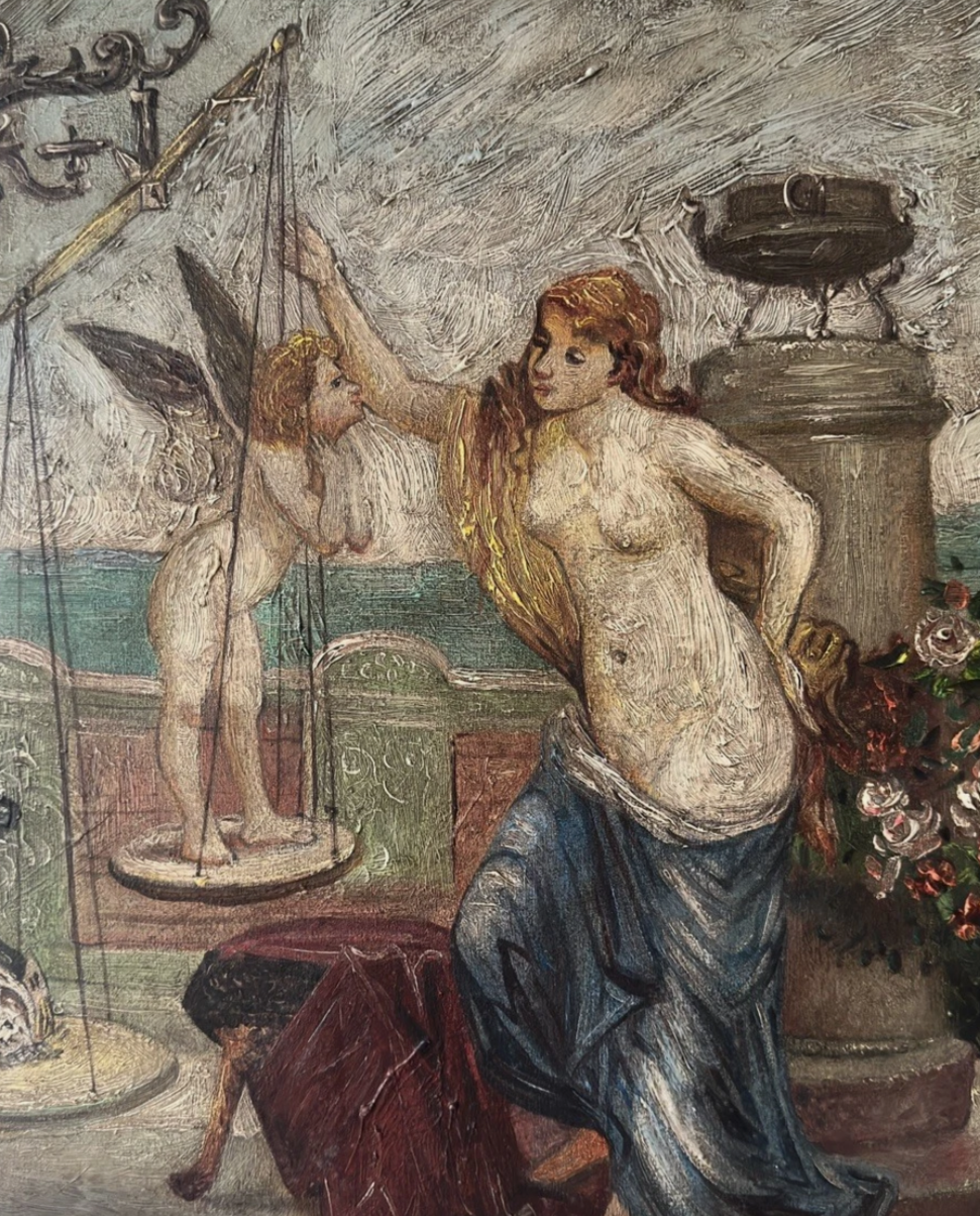 scene mythologique amour cupidon d'apres Henrry Picou