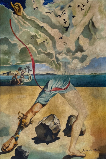 art surrealiste peinture huile sur toile inspirée de Dali