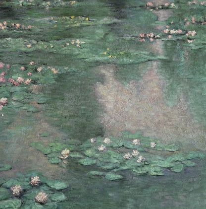 les nympheas d'apres Monet tableau peinture huile sur toile