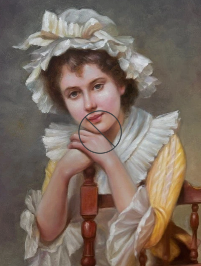 portrait jeune fille tableau peinture huile sur toile