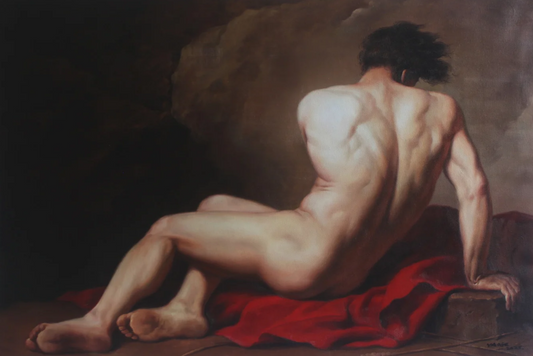 Huile sur toile Jacques Louis David Nu masculin dit Patrocle - Oil on canvas Jacques Louis David Male Nude known as Patroclus
