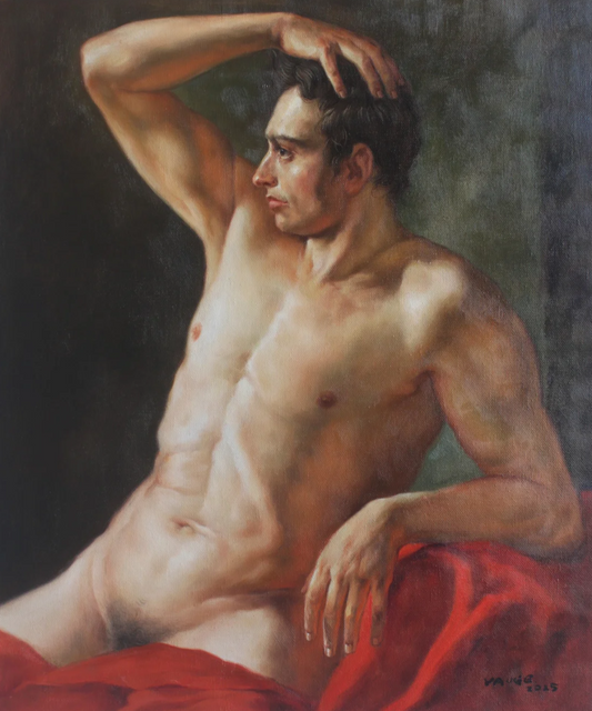 Torse masculin de profil d'après Théodore Géricault-Male torso in profile after Theodore Gericault