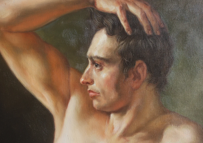 Torse masculin de profil d'après Théodore Géricault-Male torso in profile after Theodore Gericault