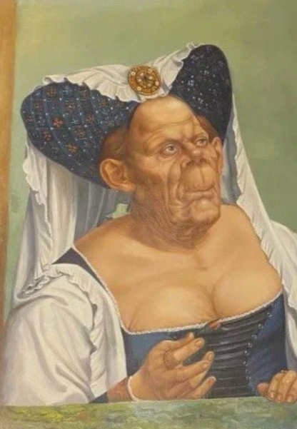 reproduction peinte à la main de "La vilaine duchesse" d'après Quinton Matsys