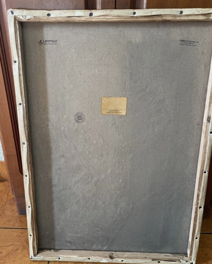 portrait mère et fille façon Klimt tableau peinture huile sur toile