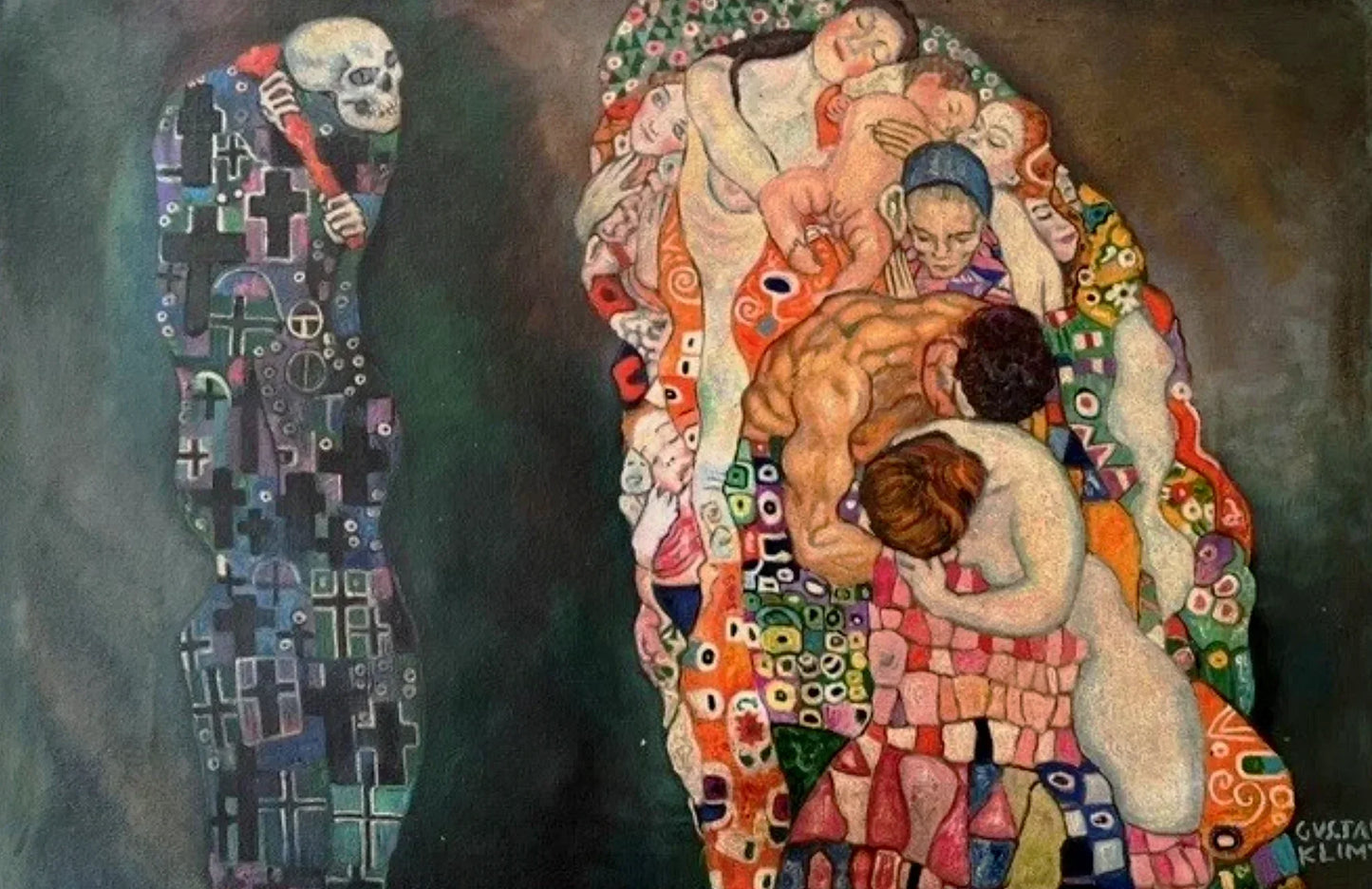 la vie d'après Klimt tableau peinture huile sur toile-Kikooyou Art Gallery - Kikooyou Art Gallery