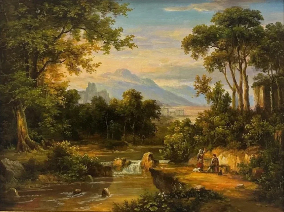 Tableau contemporain : Beau paysage classique, huile sur toile - Kikooyou Art Gallery - Kikooyou Art Gallery