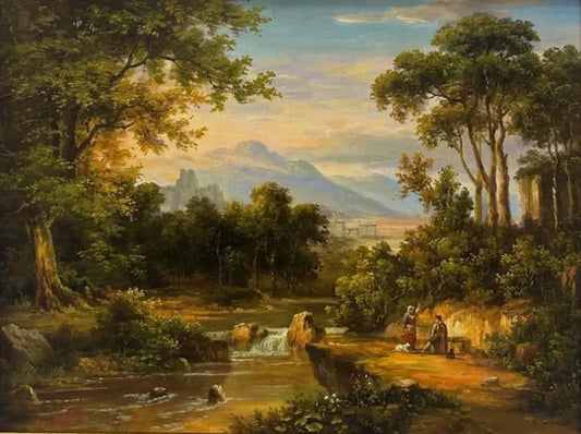 Tableau contemporain : Beau paysage classique, huile sur toile - Kikooyou Art Gallery - Kikooyou Art Gallery