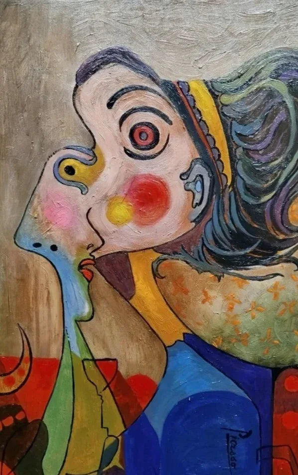 abstrait tableau peinture huile sur toile les amants - Kikooyou Art Gallery - Kikooyou Art Gallery