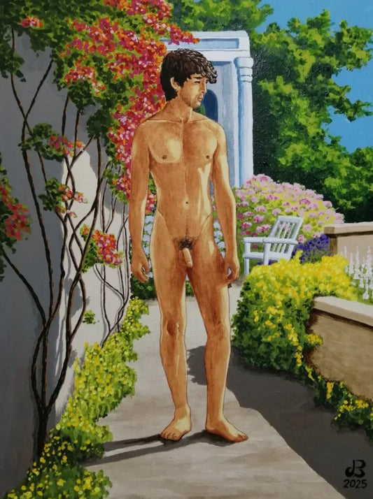 Bloom of Youth art érotique peinture huile sur toile gay homme nu- nude male oil painting- Kikooyou Art Gallery - Kikooyou Art Gallery