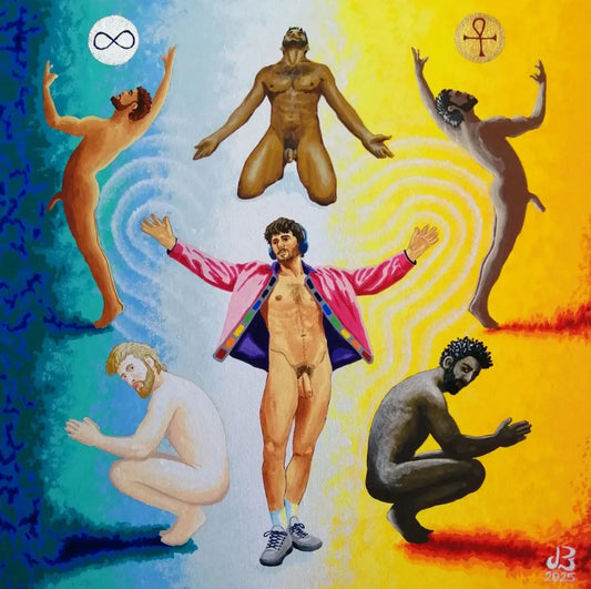 art érotique peinture huile sur toile hommes nus gay Soul Music- Kikooyou Art Gallery - Kikooyou Art Gallery