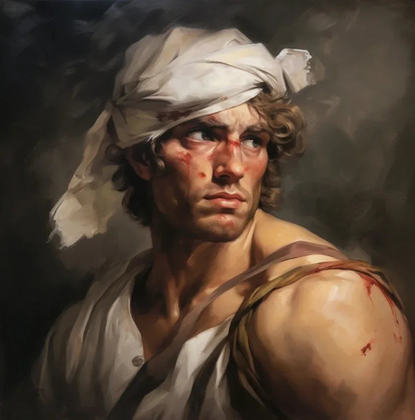 art-érotique-peinture-huile sur toile-originale-portrait-homme-turban - Kikooyou Art Gallery - Kikooyou Art Gallery