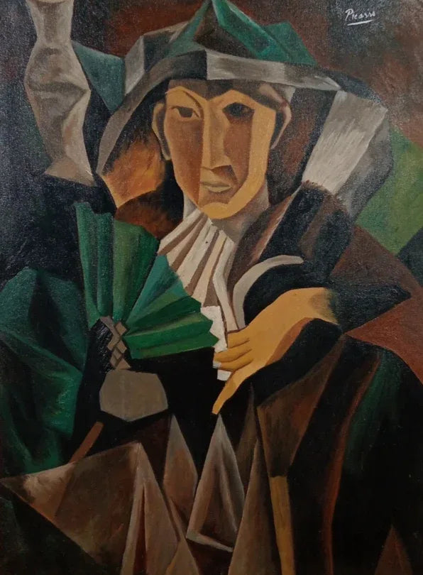 abstrait cubisme portrait femme tableau peinture huile sur toile signée - Kikooyou Art Gallery - Kikooyou Art Gallery