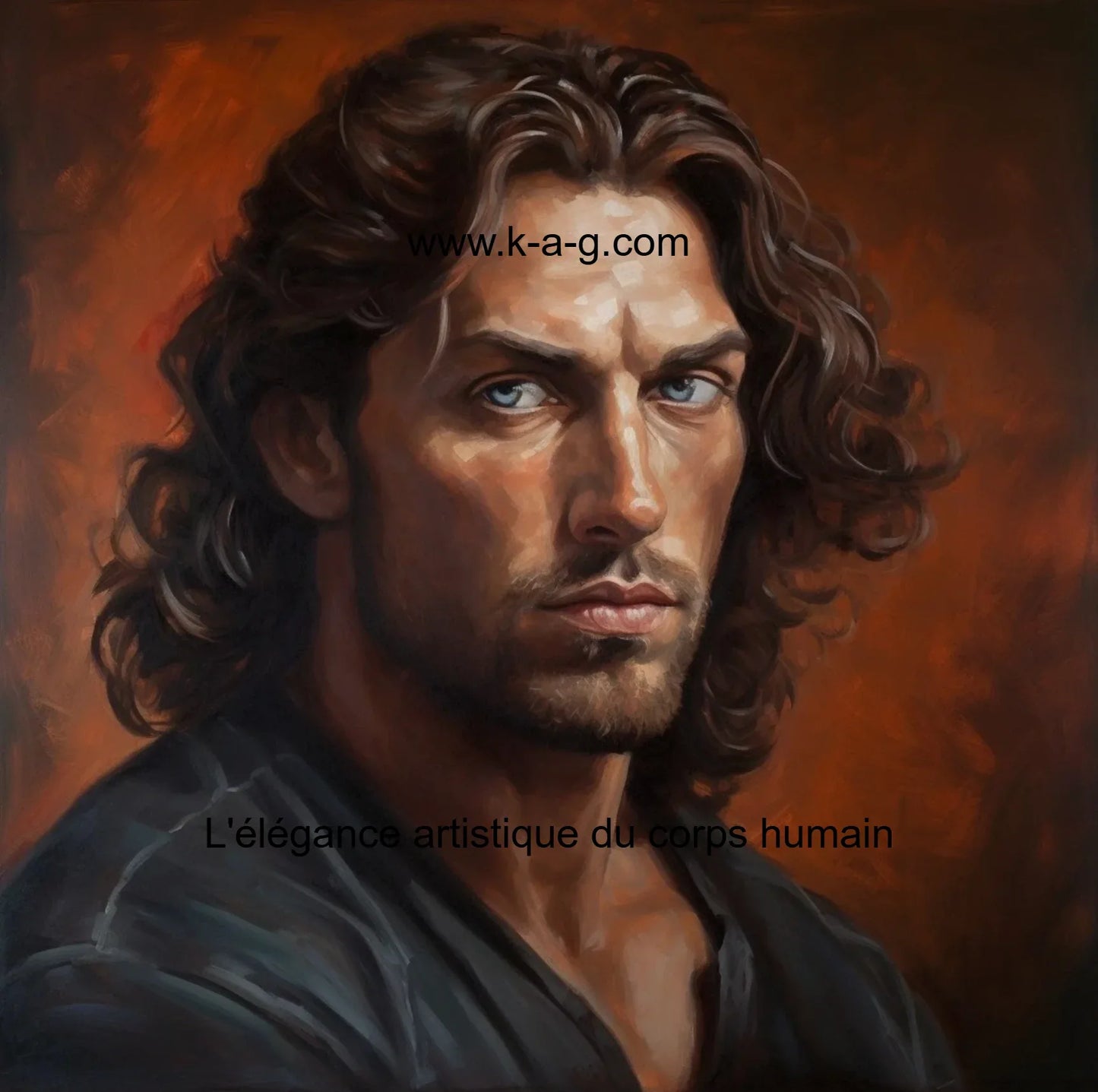 portrait homme classique peinture originale acrylique sur toile - Kikooyou Art Gallery - Kikooyou Art Gallery