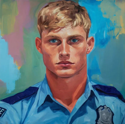 homme sexy blond peinture originale acrylique sur toile - Kikooyou Art Gallery - Kikooyou Art Gallery