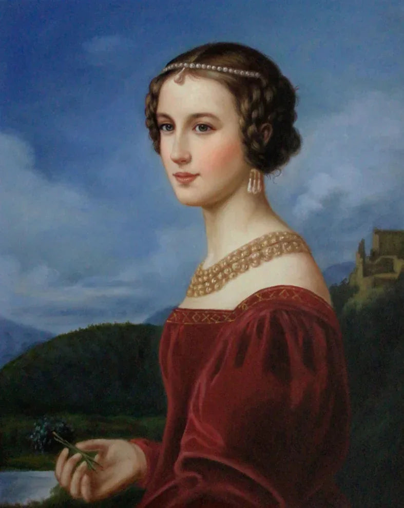 d'après Joseph Stieler - Portrait de Cornelia Vetterlein huile sur toile - Kikooyou Art Gallery - Kikooyou Art Gallery