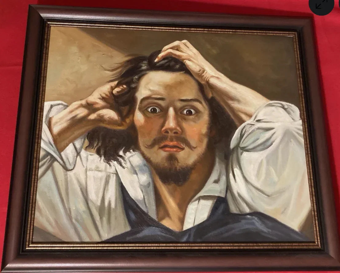 Réplique peinte à la main de "L'homme désespéré" par Gustave Courbet - Kikooyou Art Gallery - Kikooyou Art Gallery