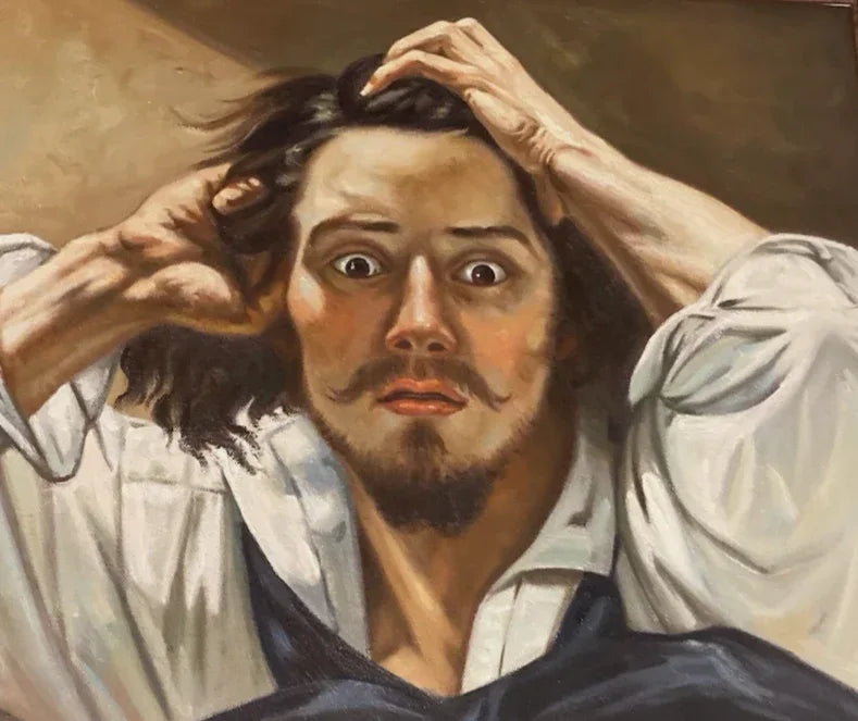 Réplique peinte à la main de "L'homme désespéré" par Gustave Courbet - Kikooyou Art Gallery - Kikooyou Art Gallery