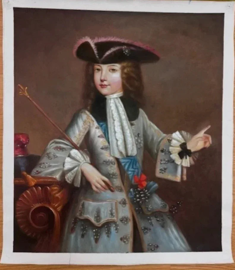 Portrait d'une figure royale finement habillée, huile sur toile - Kikooyou Art Gallery - Kikooyou Art Gallery