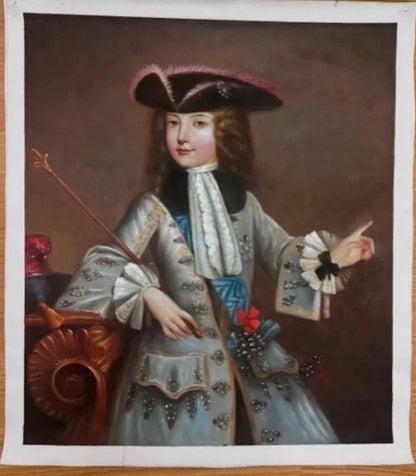 Portrait d'une figure royale finement habillée, huile sur toile - Kikooyou Art Gallery - Kikooyou Art Gallery