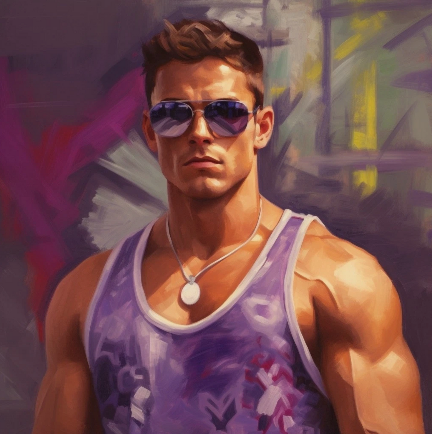 Série Portraits – "LUKAS" Acrylique sur toile 100x100 cm - Kikooyou Art Gallery