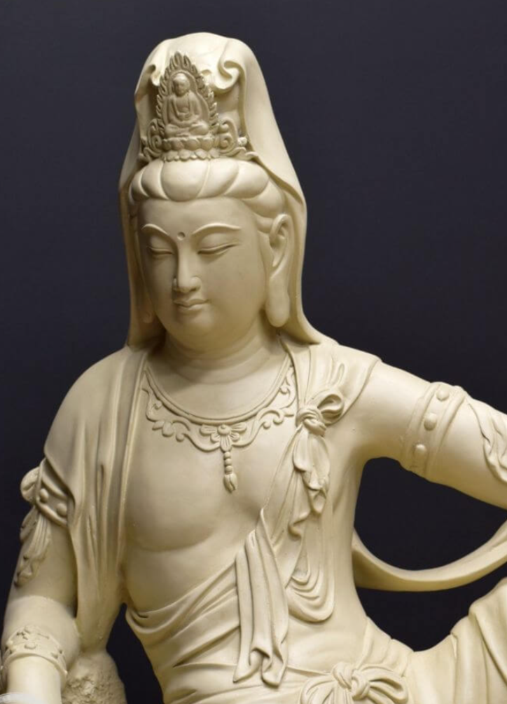 art-sculpture-statue-Guan Yin sur lotus