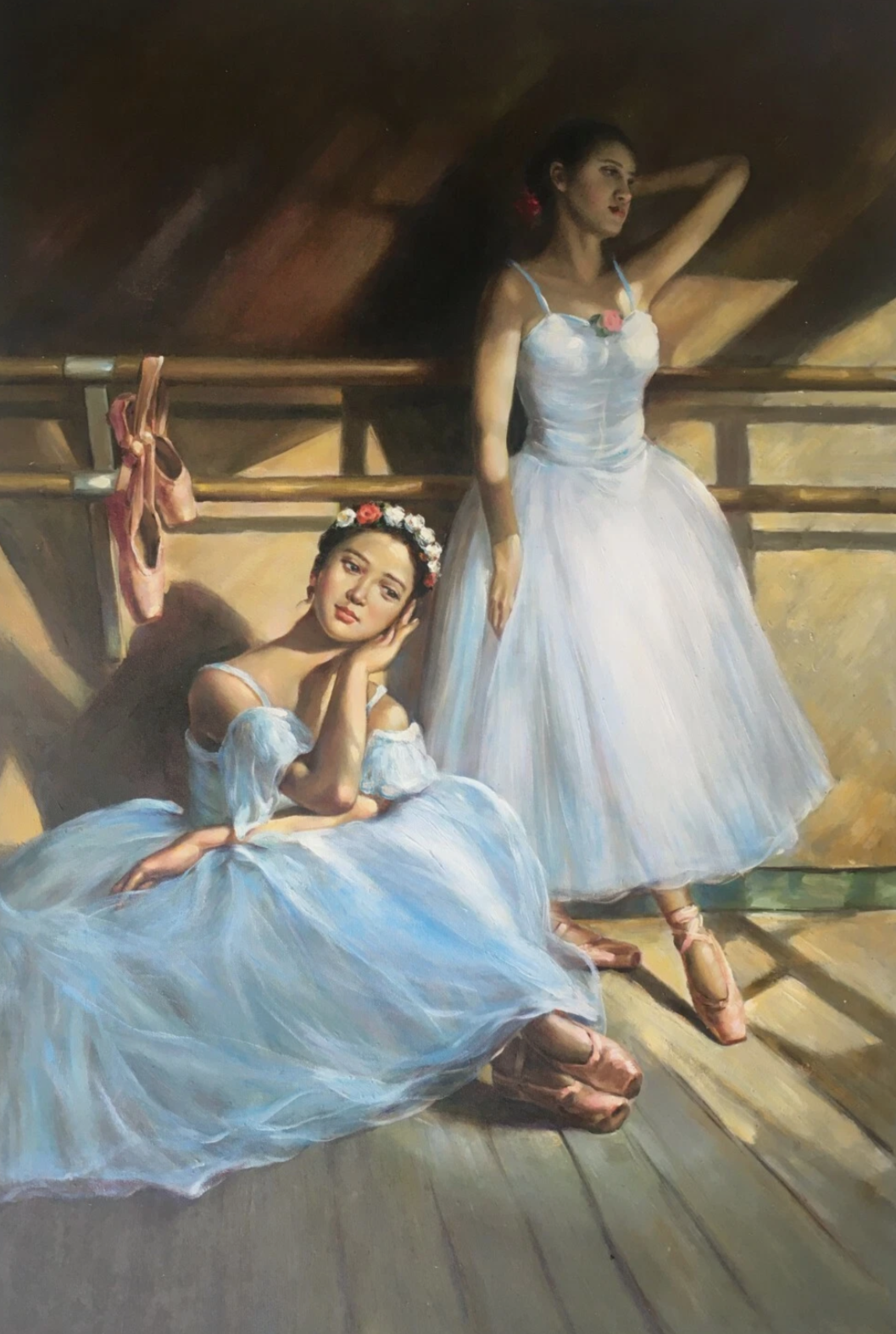 danseuse classique ballerines huile sur toile - Kikooyou Art Gallery