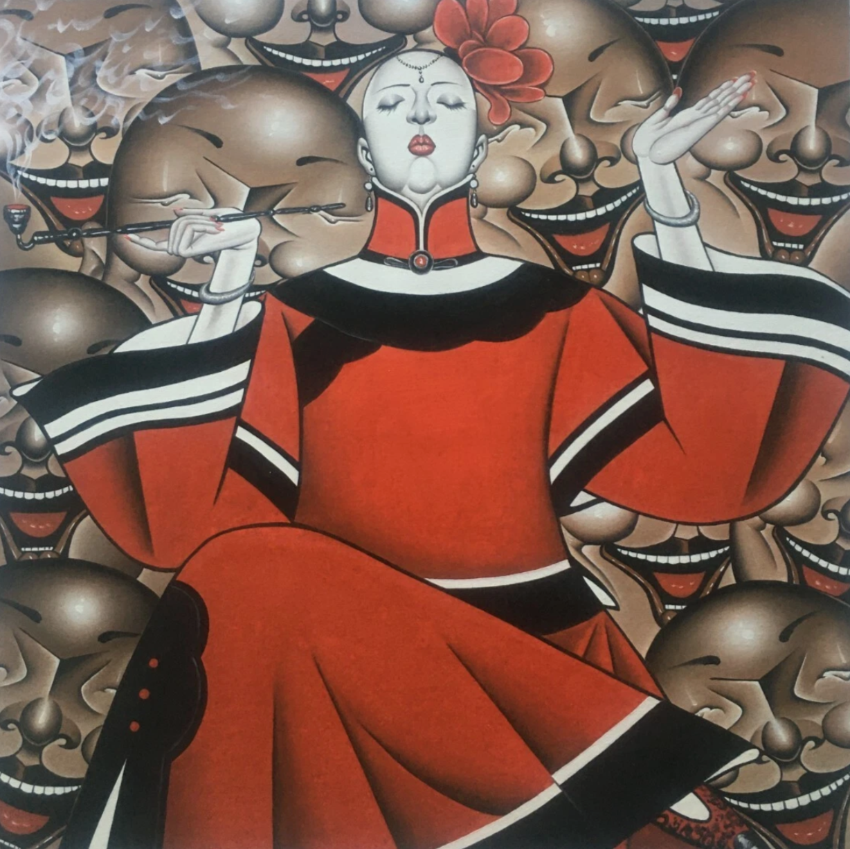 art surrealiste fumeuse opium tableau peinture huile sur toile - Kikooyou Art Gallery 2