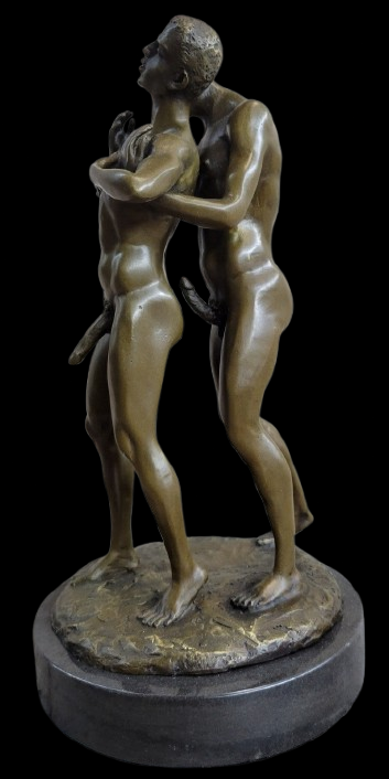 art-érotique-statue-bronze-gay-male-hommes-nus-énorme-sexe -Kikooyou Art Gallery