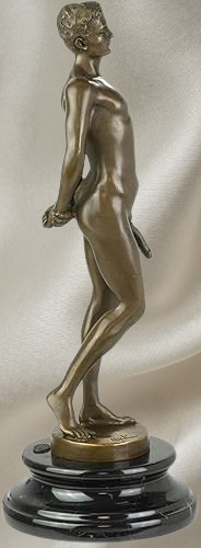 art-érotique-statue-bronze-male-homme-nu-énorme-sexe - Kikooyou Art Gallery