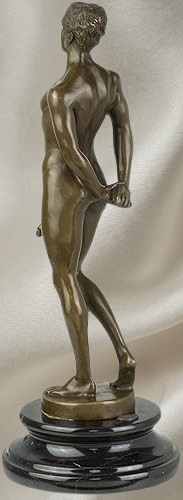art-érotique-statue-bronze-male-homme-nu-énorme-sexe - Kikooyou Art Gallery