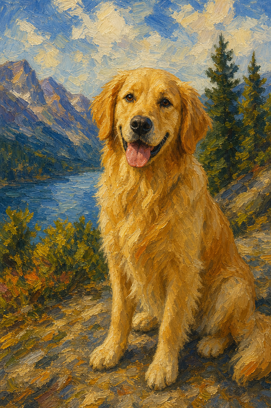 peinture huile sur toile faite sur commande - ANIMAL CHIEN