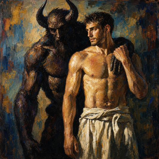 peinture huile sur toile faite sur commande - PORTRAIT LE BEAU ET LA BETE