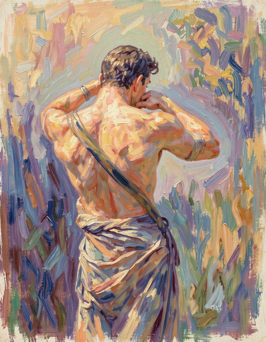 peinture huile sur toile faite sur commande - PORTRAIT BOGOSSES BACK
