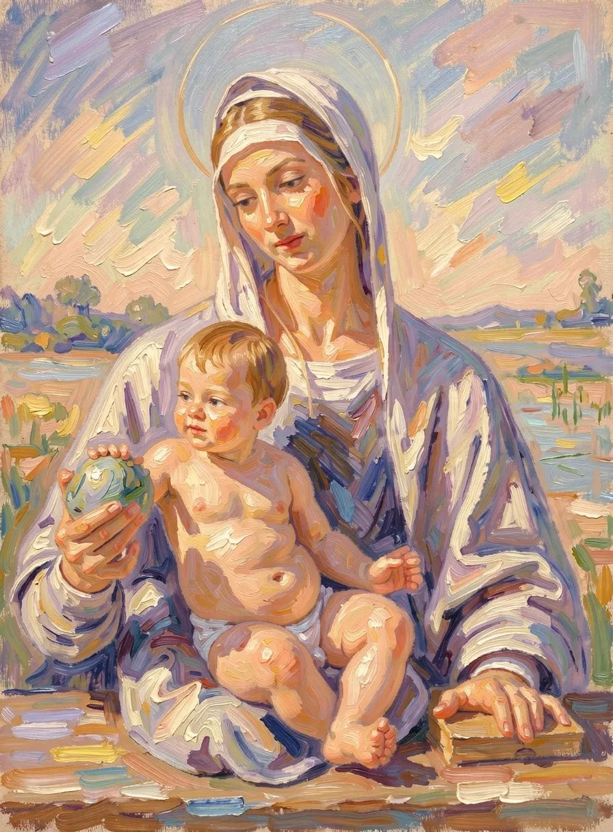 peinture huile sur toile faite sur commande - PORTRAIT RELIGIEUX