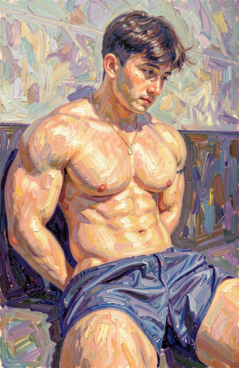 peinture huile sur toile faite sur commande - PORTRAIT BOGOSSE PECS