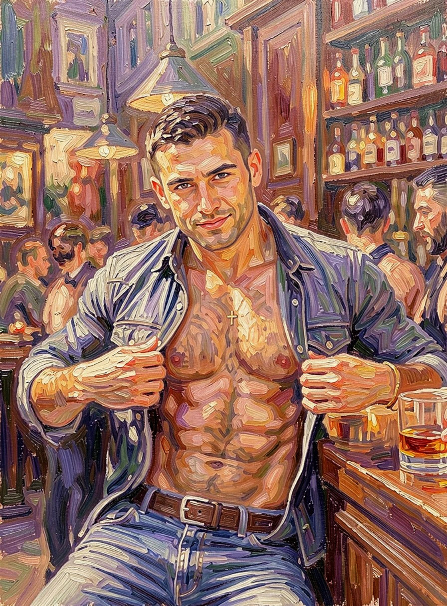 peinture huile sur toile faite sur commande - PORTRAIT BOGOSSE PECS