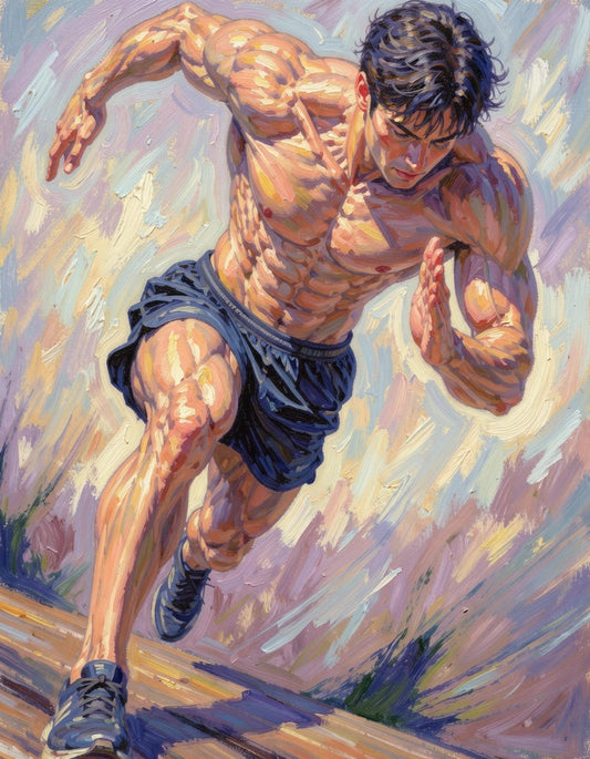 peinture huile sur toile faite sur commande - PORTRAIT BOGOSSE RUN