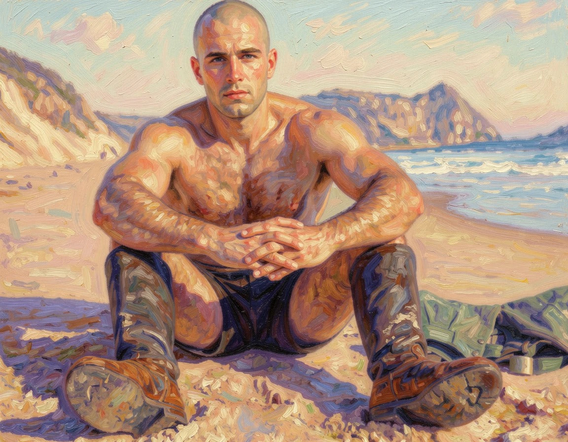 peinture huile sur toile faite sur commande - PORTRAIT BOGOSSE SOLDIER