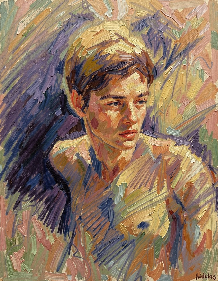 peinture huile sur toile faite sur commande - PORTRAIT BOGOSSE YOUNG