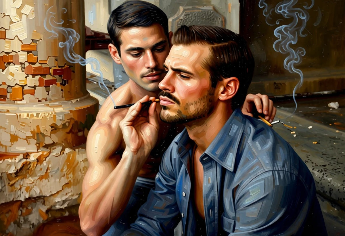 peinture huile sur toile faite sur commande - PORTRAIT BOGOSSE RASAGE